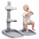 Baby Shower Stand with Built-in Seat | Baby Bath Stand Height-Adjustable Washing Stand for Toddlers