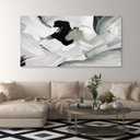 Abstract Wall Art Home Wall Decor Black White and Grey painting Abstract Canvas Art Framed Artwork Modern Home Wall Decor for Living Room Bedroom Office 29"x58"