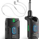 Ueteto Wireless in Ear Monitor System2.4GHz Mono IEM System with Transmitter Beltpack Receiver, Plug and Play for Musicians Studio, Band Rehearsal, Live Performance