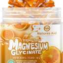 Magnesium Glycinate Soft Chews Supplement,Chewable Sugar Free Potassium Magnesium Chews with Magnesium Glycinate, Vitamin D, B6, and CoQ10 for Calm Support & Sleep for Adults,60 Days Supply-Orange