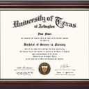 GraduationMall 8.5x11 Certificate Diploma Frame,Solid Wood & UV Protection Acrylic,Cherry Finish with Gold Trim