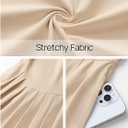 MEROKEETY Women's Fall Long Sleeve Wedding Guest Dresses 2025 One Shoulder Elegant Formal Pleated Midi Maxi Dress (Beige, S)