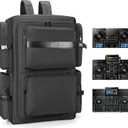 Rabjen DJ Backpack for Club Gigs, DJ Mixer Case Compatible with Pioneer DDJ-REV7, Pioneer DDJ-RX, Denon DJ SC LIVE 4, Novation Launchkey 49 and More Equipment (black)