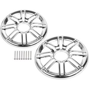Chrome Rear Speaker Trim Grill Fairing Cover For Harley Electra Glide Ultra Classic FLHTCU Tri Glide Ultra FLHTCUTG 2014-2023 Road Glide Ultra FLTRU/Limited FLTRK 2016-2019