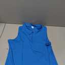 MathCat Womens Golf Polo Shirts, Sleeveless 1/4 Zip UPF 50+ Tennis Tank Top, Racerback with Collar Athletic Shirt Quick Dry (Small, Lake Blue)