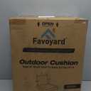 Favoyard Outdoor Seat Cushion Set 22 x 24 Inch Waterproof & Fade Resistant Patio Furniture Cushions with Removable Cover Deep Seat & Back Cushion with Handle and Adjustable Straps for Chair Sofa Couch (Beige)