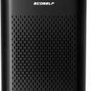 Air Purifier for Large Room, Cleans 2,400 ft in 30 Mins, 3-Stage True HEPA, 360 Airflow, Large Touch Display Control, Real-Time Air Quality (PM2.5) Display, Ultra-Quiet 20dB Sleep Mode, HAP602 Black