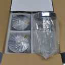 Amolliar 6Pc Apothecary Jars Bathroom Vanity Organizer- Rustic Farmhouse Decor Storage Canister&Stainless Steel Lids- Qtip Dispenser for Q-Tips,Cotton Swabs,Rounds,Ball,Flossers (Brushed Nickel)