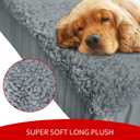 Dog Bed Covers 2 Pack Soft Plush Replacement Washable, Waterproof Pet Mattress Bed Liner Grey 30x20 Inches, for Dog/Cat, Cover Only