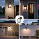 Classic Black Aluminum Wall Lamp Wet Location Outdoor Fixture, Die-Cast Aluminum & Tempered Glass, E26 Base (60W Max) for Porch, Garage, Garden (Single Pack