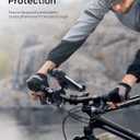 Bike Phone Holder, [Super Stable Metal] Motorcycle Phone Mount with Security Lock, Bicycle Phone Holder Handlebar with Soft Cushion & Adjustable Clip Compatible with 4.7''-6.8'' Phone (1 Pack)