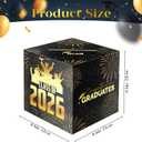 2 x 2026 Graduation Card Box Holder, Grad Congrat Decoration Box, Envelope Receiving Graduation Party Celebration Black