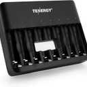 Tenergy TN477U 8-Bay Fast Charger for AA/AAA Ni-MH/NICD Rechargeable Batteries with Micro USB and USB C Inputs