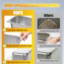Hotel Pan 1/1 Size - 16.6 Qt Stainless Steel Steam Pan With Lid - 2.5" Deep - Silver - 2 Pack, 17.5 Quarts