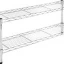 Shelving Inc. 8" d x 36" w Chrome Wire Shelving with 2 Tier Shelves, Weight Capacity 800lbs Per Shelf