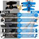 Plantar Fasciitis Night Splint-Upgrade 3 Adjustable Planter Facetious Relief Brace, Plantar Fasciitis Relief Women Men Straps,Support Relief Foot Drop Achilles Tendonitis Day Night(Blue-1PC)