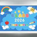 Preschool Graduation Backdrop 5x3ft Class 2026 Kindergarten Background, 5ftx3ft
