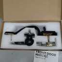 Front Door Handleset Entry Door Handle Set with Cove Knob for Right and Left Handed Sided Doors, Interior and Exterior Entrance Passage Lock Matte Black