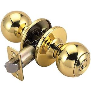 Ball Polished Brass Keyed Entry Door Knob