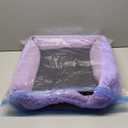 Dog Bed with Bolster Sides Small Square Dog Sofa Beds Washable Corduroy Orthopedic Anti Slip Soft 20 x 19 x 6 (Purple)