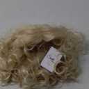 Gerulyss Short Blonde Wavy Wigs for Women Gold Curly Shoulder Length Natural Wig Synthetic Full Middle Part Wig for Role Play, Halloween, Daily Use