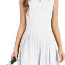 Girls Tennis Dress - Athletic Golf Outfit for Girls, Summer Workout Active Dress with Shorts Pockets 7-8Y
