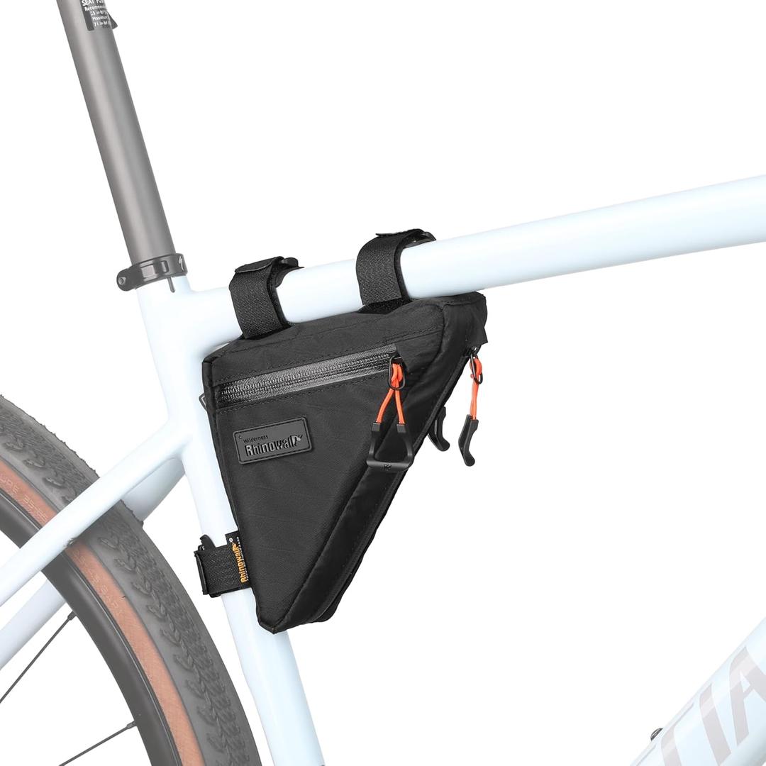 Rhinowalk Bicycle Front Frame Bag Waterproof Bicycle Bag 0.9L Cycling Accessories Nylon Pack Pouch for MTB Road Bike Cycling Commuting and Outdoor Adventures (Black) Rhinowalk Bicycle Front Frame Bag Waterproof Bicycle Bag 0.9L Cycling Accessories Nylon Pack Pouch for MTB Road Bike Cycling Commuting and Outdoor Adventures (Black)
