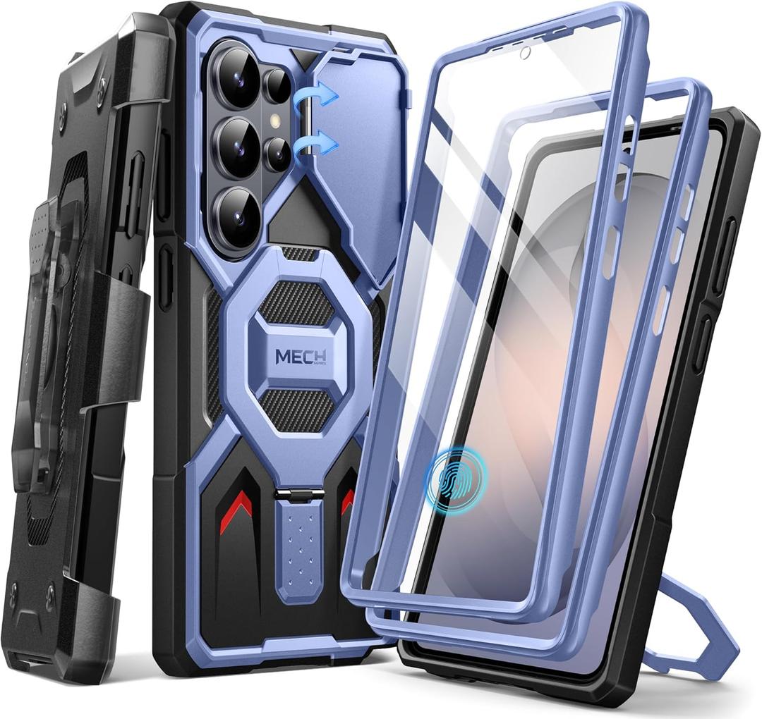 TONGATE Magnetic Stand for Samsung Galaxy S26 Ultra Case, Compatible with Magsafe, [Camera Cover & 2 Front Frames][Military Drop Protection] S26 Ultra Case Built-in Screen Protector & Belt Clip, Blue
