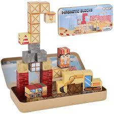 Magnetic Building Blocks Travel Toys for Kids Ages 4-8, Toddler Magnetic Cubes STEM Learning Set with Iron Storage Box – Portable Construction Toys for Boys Girls 3-5