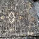 10x12 Washable Area Rug for Living Room Bedroom Vintage Brown Non Slip Carpet Traditional Retro Soft Low Pile Large Throw Rug for Dining Room Kitchen Office Indoor