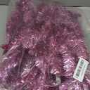 4ft Lighted Artificial Pink Christmas Tree, Not Pre-lit Pink Tinsel Pine Trees with Lights, Ideal for Ideal for Home, Office, and Xmas Party Dcor - Includes Stand