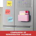 BEYGORM 2 Pack Plastic Magnetic Pen Holder for Refrigerator, Dry Erase Marker Holder for WhiteboardMagnet School Locker Organizer Accessories, Pencil Cup, Pen Caddy, Classroom Organization(Pink)