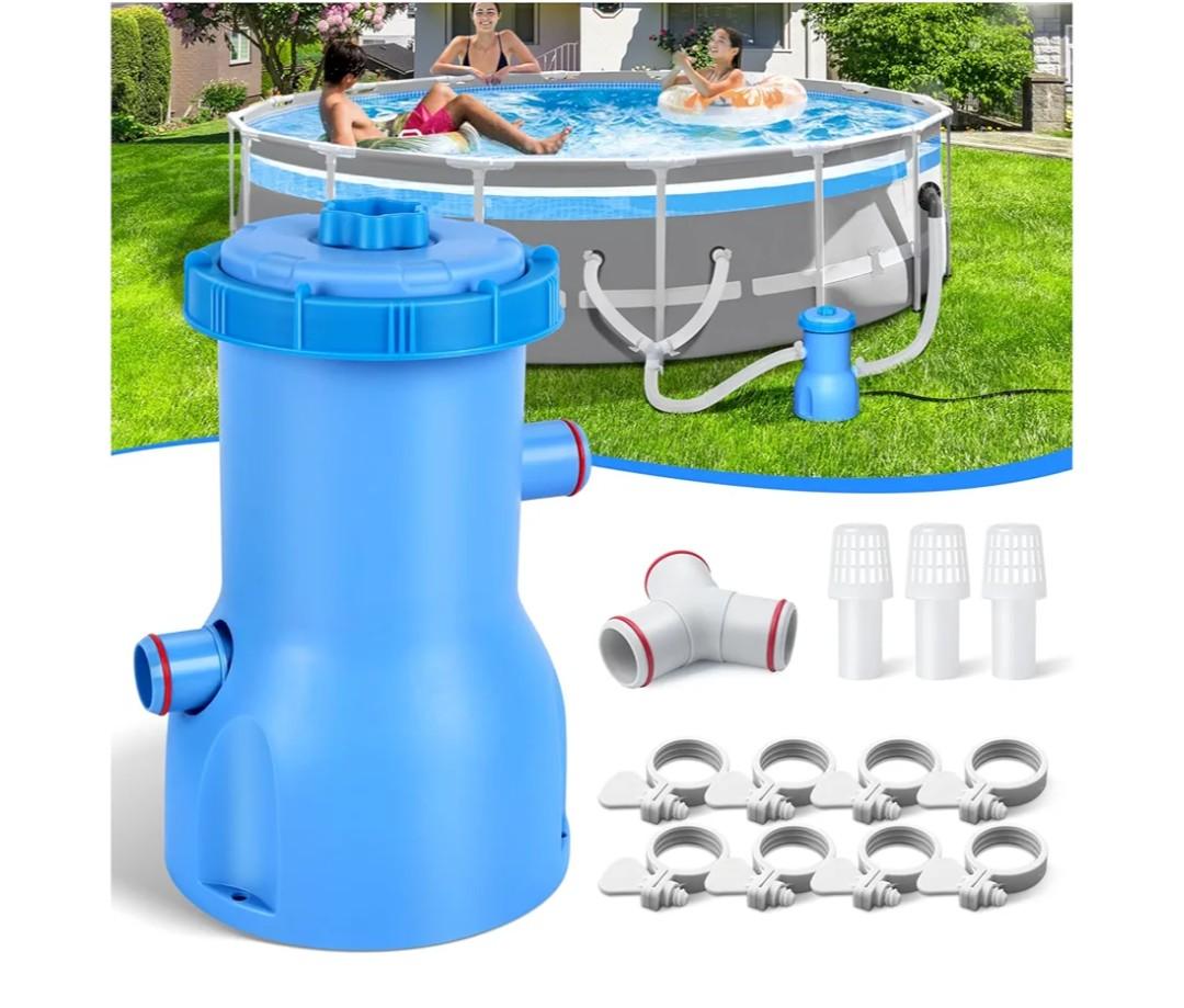 Basic Series 530 GPH Above Ground Pool Filter Pump - ETL Certified Pool Cartridge Filter Pump System with GFCI Protection | Enhances Water Clarity - Effectively Removes Impurities from Water