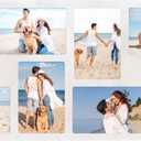 YESKAY 4x6 Picture Frame Collage for Wall Decor,Multiple Photo Collage Frames with Tempered Glass,8-Opening for 4 x 6 Picture Frames,Rustic White,1 Pack(OD:11.75X21in)