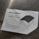 12'x20' Heavy Duty Metal Carport, Outdoor Garage Car Shelter Shade with Heavier Frame, Galvanized Roof for Car and Boats, Grey (Gray)