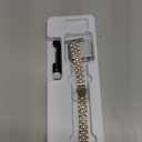 QUNDAXI Slim Watch Band Compatible with Apple Watch Metal Stainless Steel Watchband Suitable for iWatch SE Series Women Luxury Strap (Silver and Gold) 38mm 40mm 41mm Series 1-9/SE