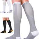 FuelMeFoot 3 Pack Copper Compression Socks - Compression Socks Women & Men Circulation - Best for Medical,Running,Athletic (Large-X-Large, 030 Assort 1)