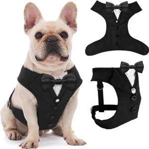 AVERYDAY Dog Tuxedo for Wedding Outfit, Dog Suit and Tie Costumes for Birthday, Halloween, Cosplay, Christmas Party, Pet Formal Wear with Bowtie, Tux for  Dogs, Bulldog, Labrador, Husky (M (Chest 20.5-27.6 in))