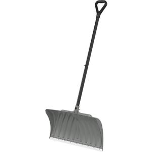 Suncast 27 Steel Core Snow Pusher with Galvanized Wear Strip, D-Grip Handle, Heavy-Duty Snow Removal Tool for Effortless Clearing