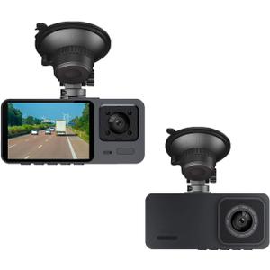 2K Dash Camera Front and Inside Dash Cam for Car Security 1080P Video Recorder with Audio Plug and Play, WDR, Night Vision, G-Sensor Auto Lock, 2 Inch Screen Vehicle Security