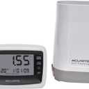 AcuRite Wireless Digital Rain Gauge with Self-Emptying Collector with Rainfall History, Alerts, and Current Date and Time (00899), Multicolor