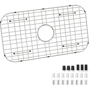 Sink Bottom Grid 24-1/8" x 12-5/8", Centered Drain with Corner Radius 1-1/2", Sink Protector for Single Bowl Kitchen Sinks