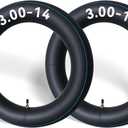 2-Pack 3.00-14 Motorcycle Inner Tube with Straight Valve - Also Fits 90/100-14, for Small Cruiser, Moped, and Some Dirt Bike Rear Tires