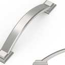 Amerdeco 10 Pack Brushed Satin Nickel Cabinet Pulls 3.75 Inch(96mm) Hole Centers, Handles for Kitchen Cabinet Hardware, Arch Cabinet Handles for Bathroom ZH0016