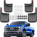 Front Rear Mud Flaps Splash Guards for Ford F-250 F-350/2017-2026 Mudflaps Mud Guard for Trucks 4PCS Set Black (w/o OEM Fender Flares) No Need to Drill Holes,Easy Install