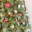 Ayesha 24 Pcs Velvet Christmas Tree Bows Velvet Ribbon Bows for Christmas Tree Decorations Door Garland Wreath Bow Decor,Brown