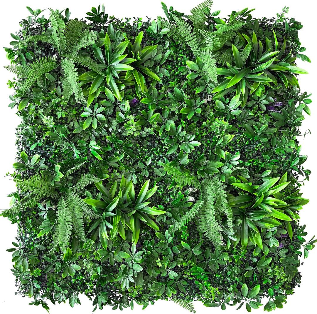 TTTM Artificial Ivy Hedge Leaf, Grass Wall Plant Panels: 20"x20" 6-Pack
