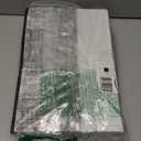 Fab totes Collapsible Storage Baskets for Shelves,14"x10", 4 Pack Foldable Fabric Storage Bins with Double Leather Handles, Large Baskets for Organizing Books, Clothes, White & Black