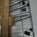 Whitmor 1 Tier Supreme Stacking Shelving Unit, Wire Metal Home Storage Organizer, 15" L x 14" W x 15" H, Chrome