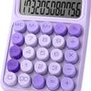 Mr. Pen Mechanical Switch Calculator, 12 Digits, Large LCD Display, Purple Calculator Big Buttons
